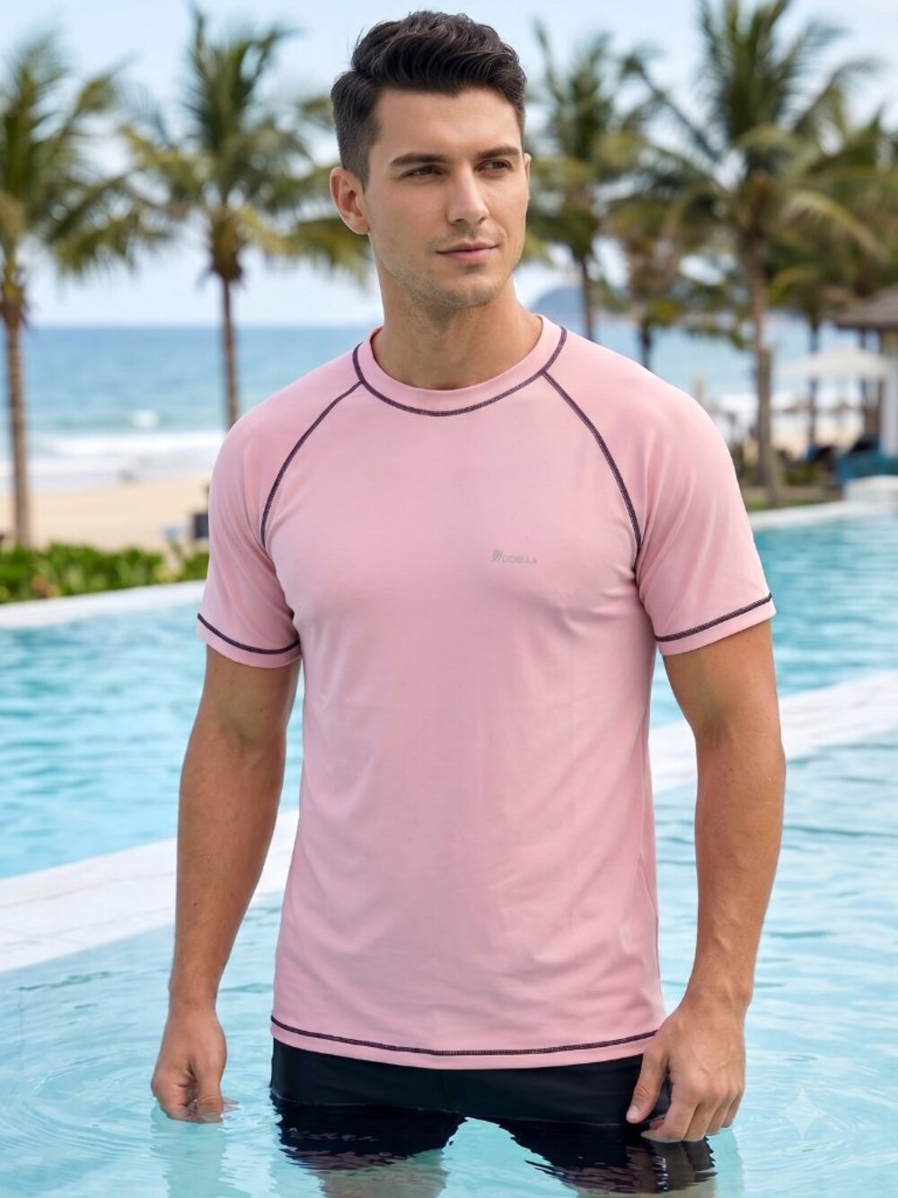 NWT | PUDOLLA Rose Pink Performance Rashguard Sun Shirt UPF Quick Dry | XXL